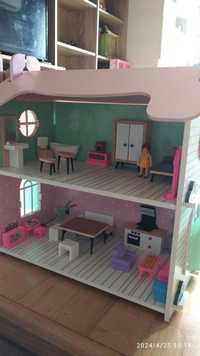 Детска дървена къща за играчки