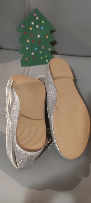 Balerini argintii cu sclipici ZARA 37