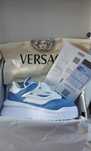 Adidasi versace alb cu albastru