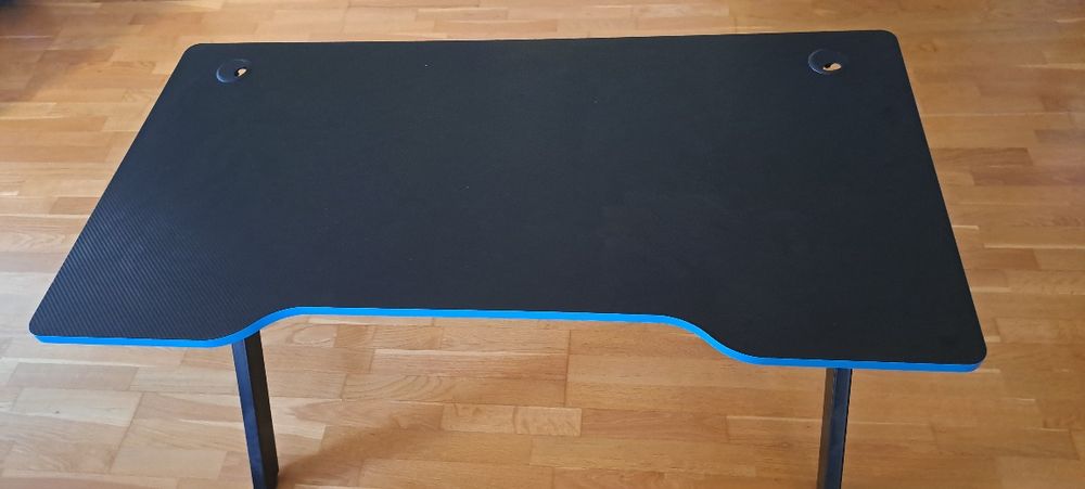 Birou Arka gaming, negru, 60×120cm, plus scaun birou cadou