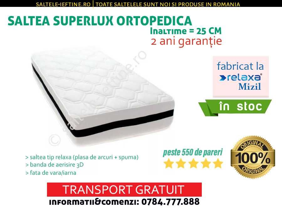 Saltea 140x200 cm - SuperLux Ortopedica cu Transport GRATUIT