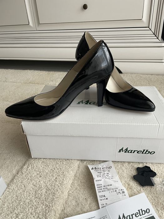 Pantofi stiletto din piele lacuita