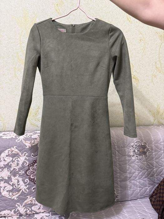 Замшевое платье