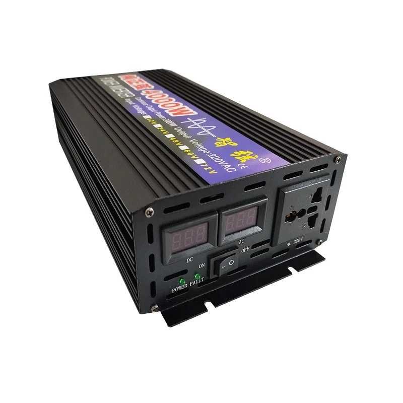 Invertor sinus pur 4000W 220v 12v cu dublu afisaj led camping, pescuit