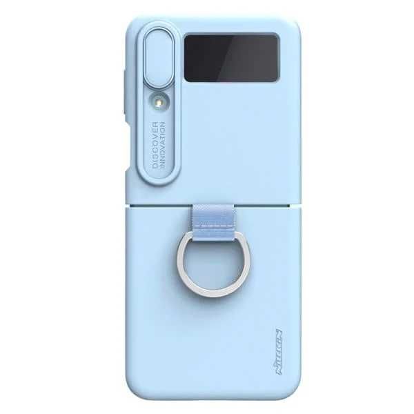Силиконов калъф CamShield Silky за Samsung Galaxy Z Flip 4, 5G, син