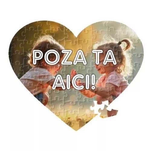 Puzzle personalizat cu poza ta, rotund, dreptunghi, inima, la 27.5 lei