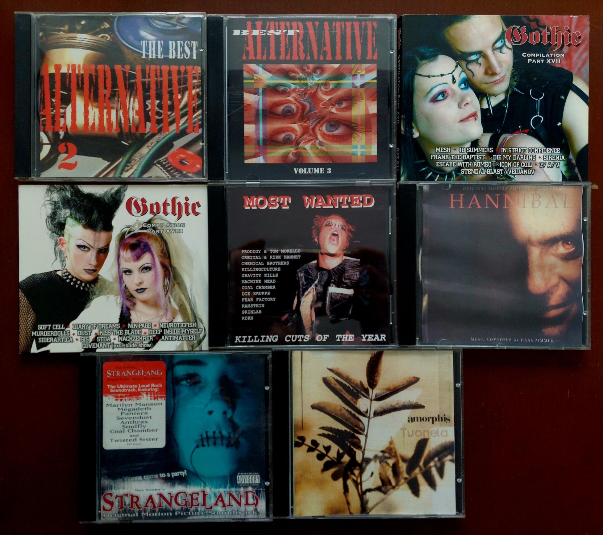 Metal, gothic, alternative rock CDs