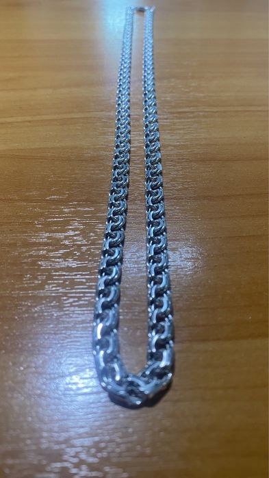 Цепочка серебро двойной бисмарк 45тыс