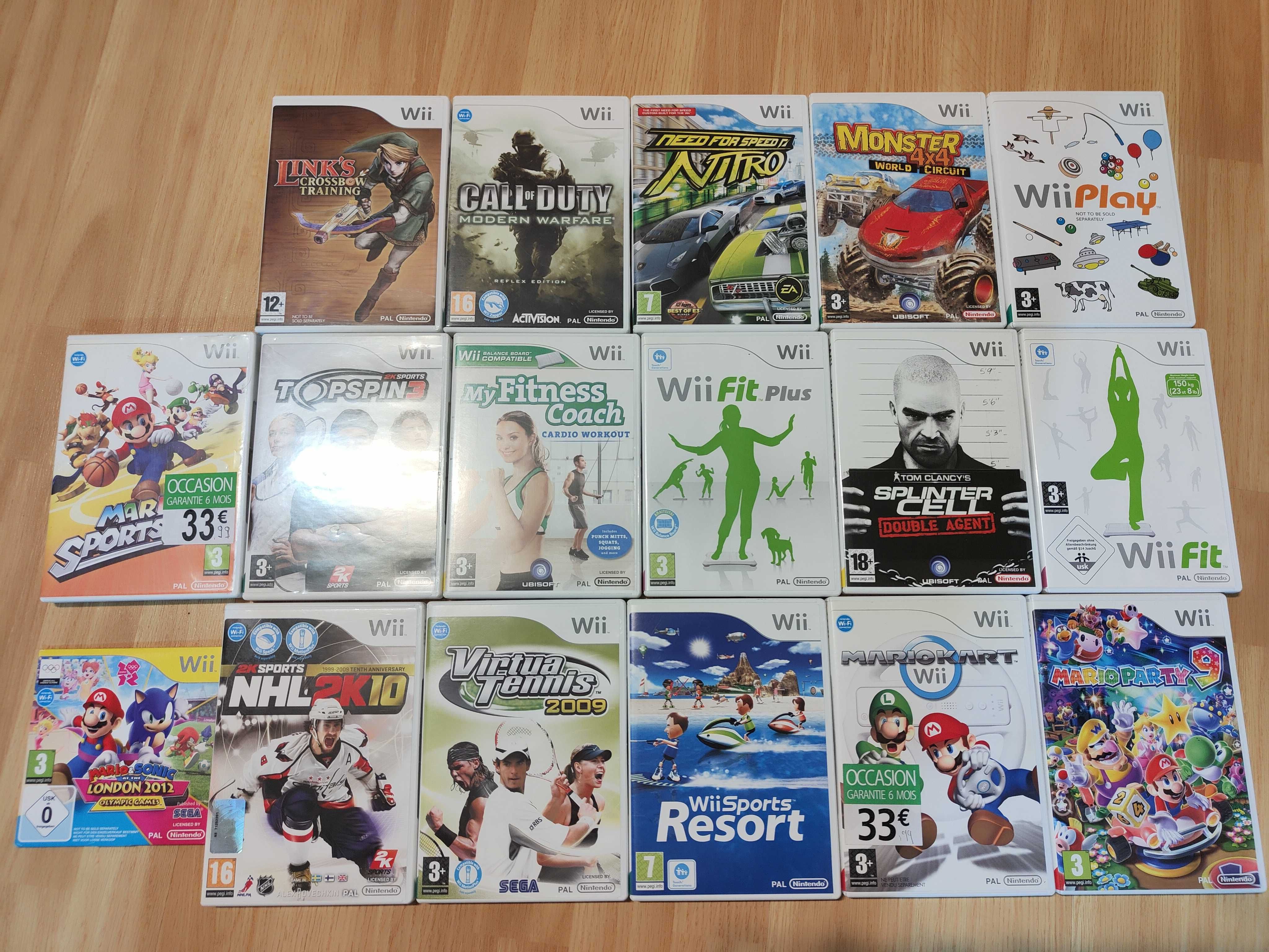 Pachet Consola Nintendo Wii, accesorii si 17 cd-uri cu jocuri