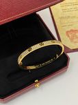 Brățară Cartier LOVE gold MODEL slim cu diamante
