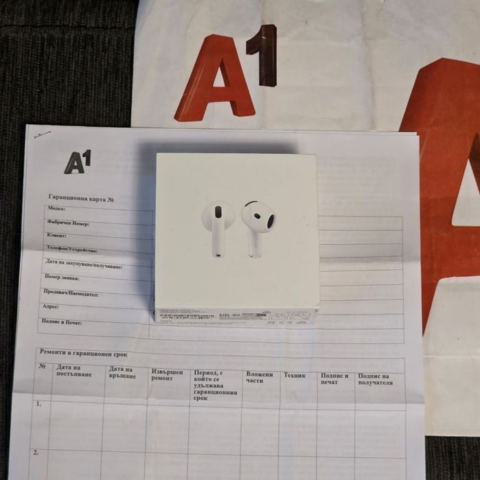 ЗАПЕЧАТАНИ СЛУШАЛКИ Apple AirPods 4 BT Гаранция от А1 до 2027г. White