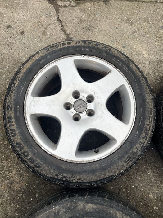 Jante aliaj aluminiu R17 5x112 8J x 17H2 cu anvelope 225/55R17