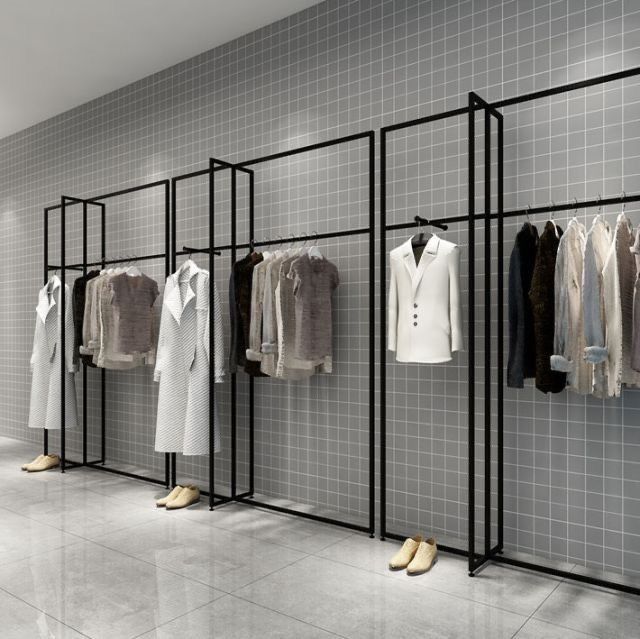 Оборудование для бутика магазина одежды примерочная стойка вешала лофт