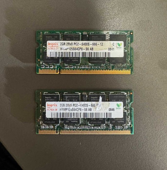 4 GB DDR2 - Hynix HYMP125S64CP8 - S6, 800 MHz (2 buc.  2 GB)