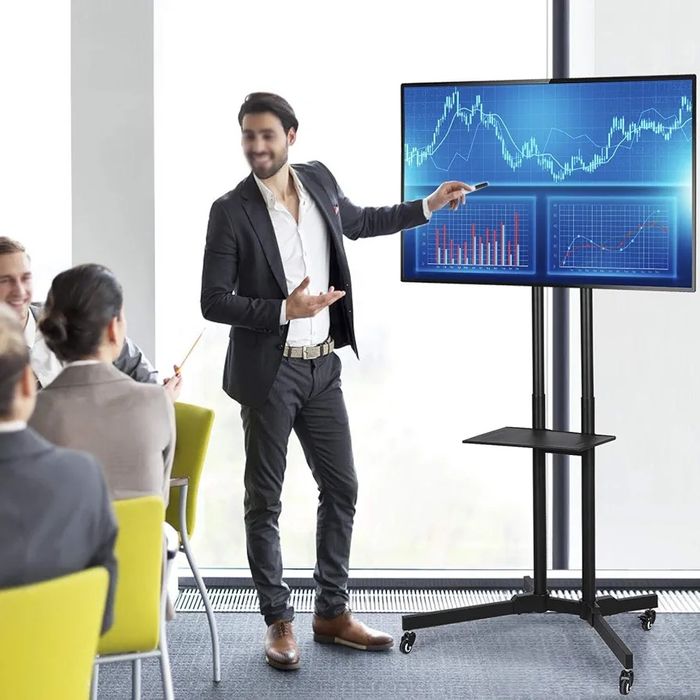 стойка Yaheetech с колелца за LCD LED телевизори 32-75 инча