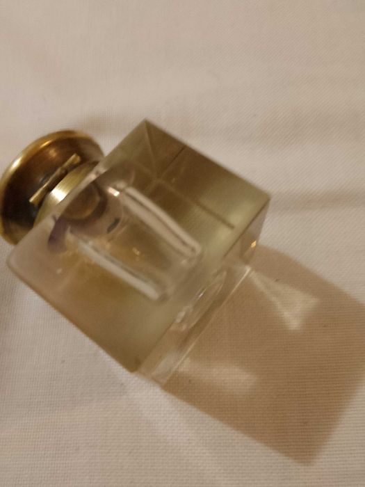 Мастилница кристално стъкло месинг 19 ти век