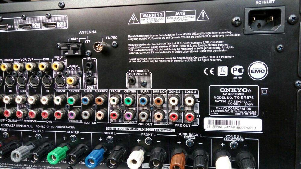 Ресивър-Onkyo TX-SR876