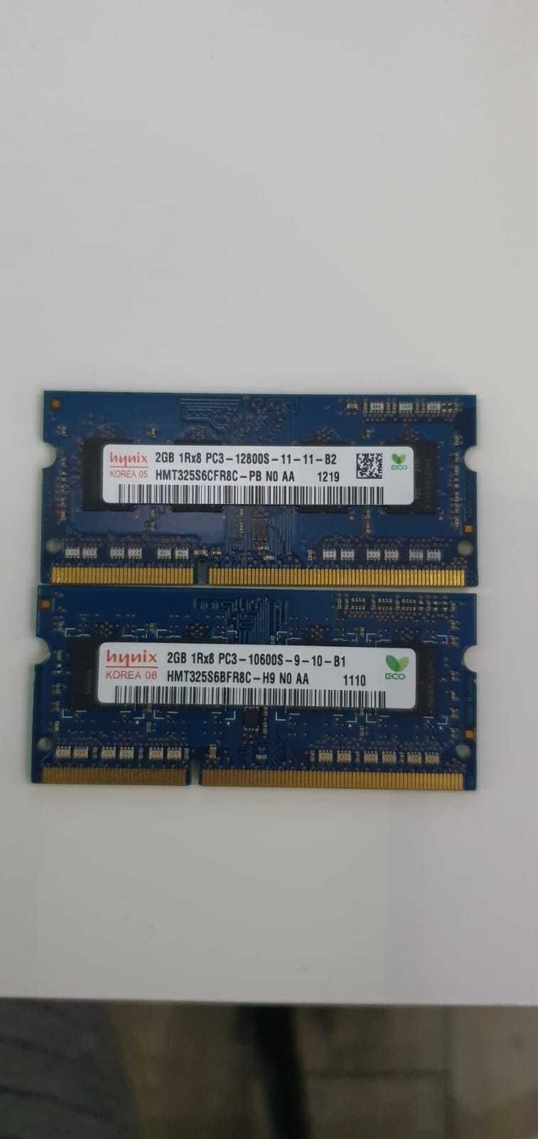 Hynix DDR3 для ноутбука 2+2 GB, HMT325S6BFR8C-H9, HMT325S6CFR8C-PB