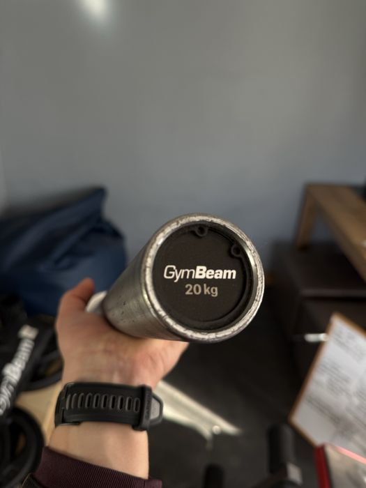 Чисто НОВИ фитнес принадлежности на GymBeam/употр. щанга-20кг