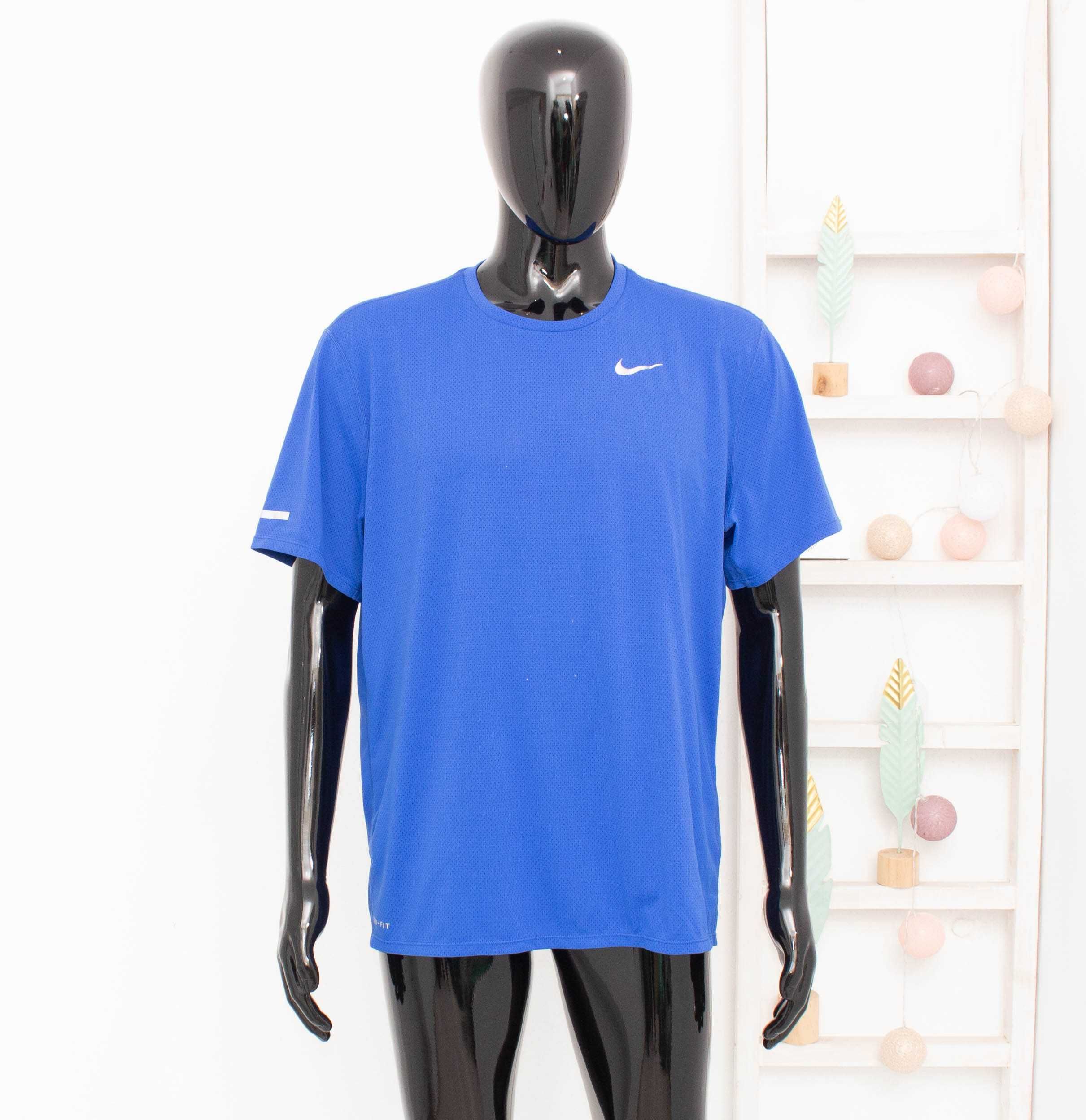 Nike Running оригинална мъжка тениска за спорт и бягане синя XL