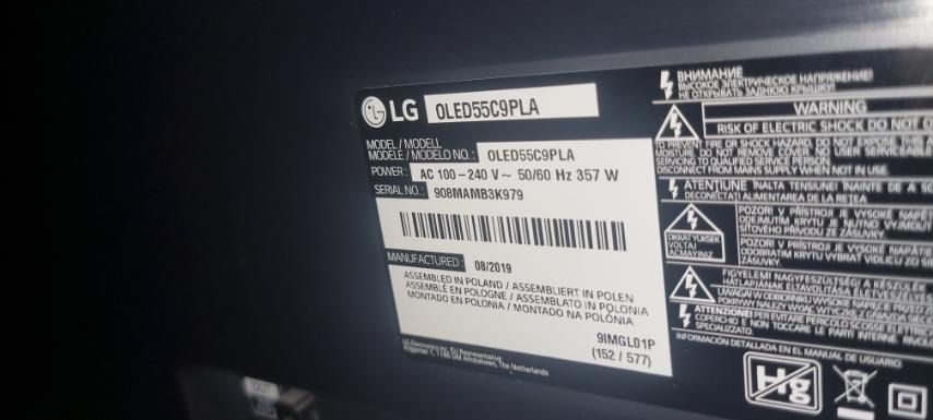 LG OLED 55'C9 4K