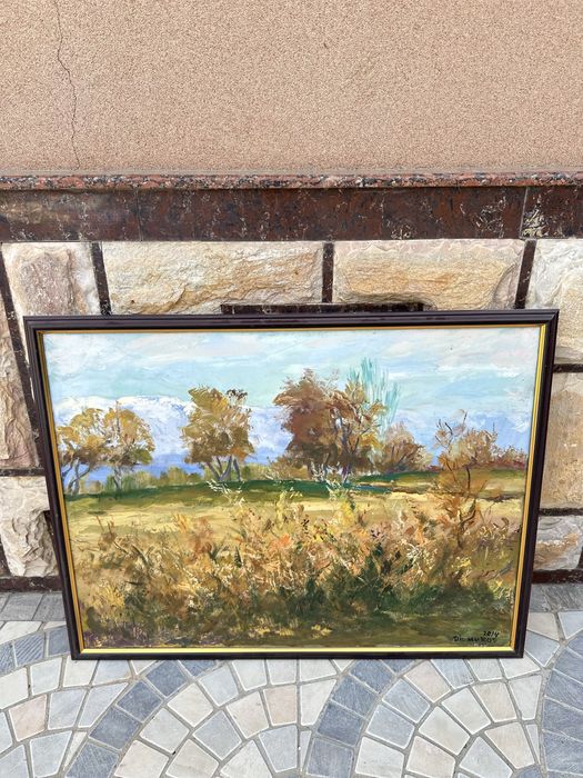 Картина про пшеницы и горы