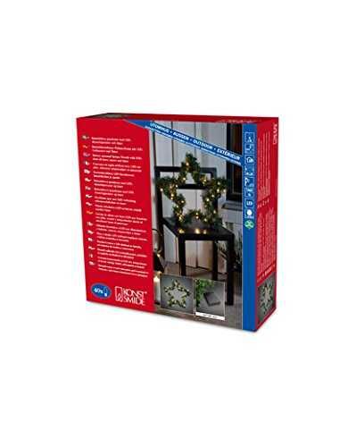 Коледна звезда от борови клонки и ЛЕД светлини