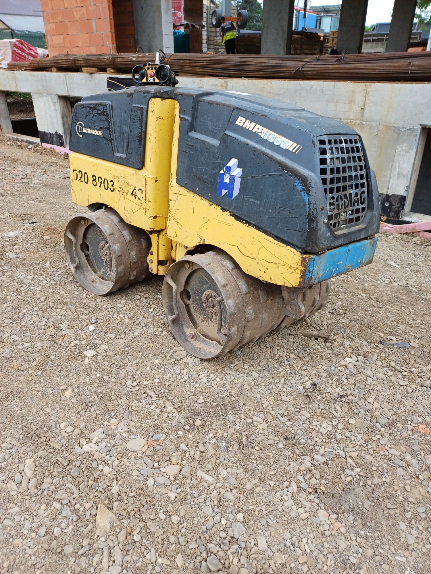 Cilindru compactor bomag, cu telecomanda
