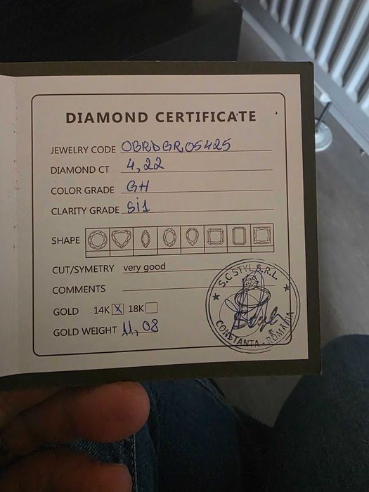 Bratara diamante 4.22 carate aur alb 14k