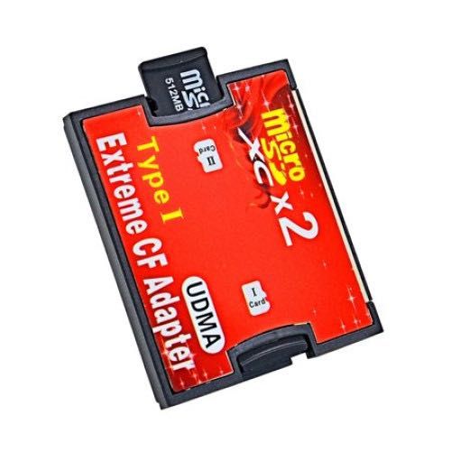 Adaptor 2 x Micro SD card la CF card, Compact Flash Type I, cod 272