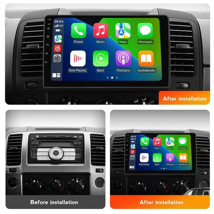 Navigatie Android 14 Nissan Navara D30 2004-2014  Waze CarPlay +CAMERA