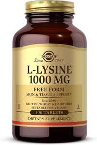 L-лизин  Solgar L-Lysine 1000 mg , 100 таблеток