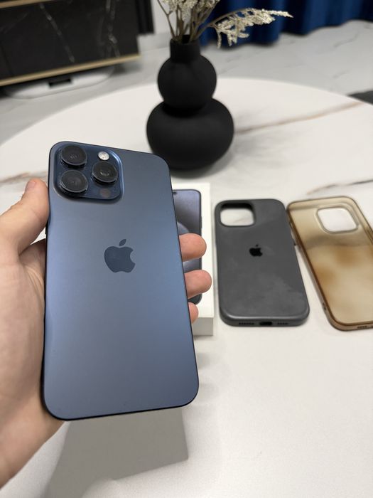 Iphone 15 Pro Max 256gb Albastru titanium full box 10/10