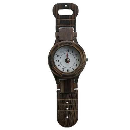 Ceas de perete stil Vintage, din lemn maro,analog cu cifre arabe,nou