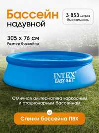 Бассейн надувной круглый Intex для детей