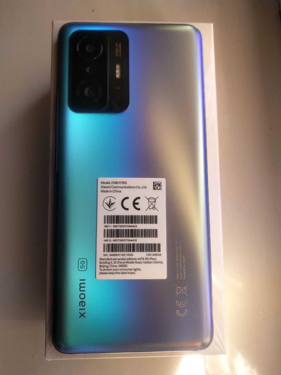 Xiaomi 11t 5G, 8/256GB Идеал состояние Коробка+Документ Как НОВЫЙ