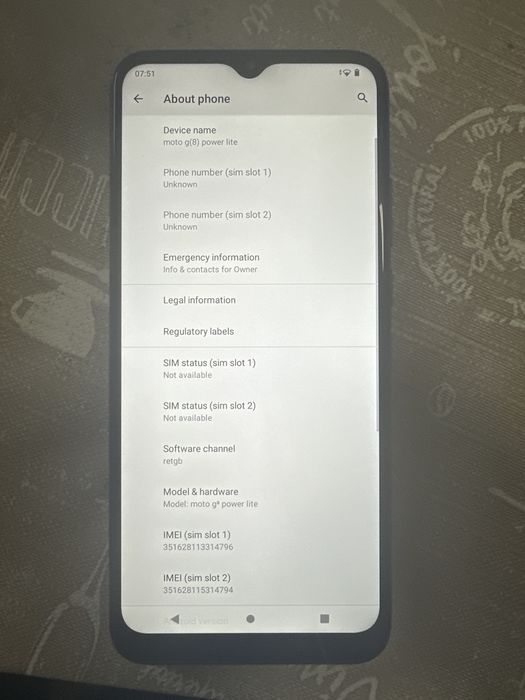 motorola g8 power lite ,64 gb