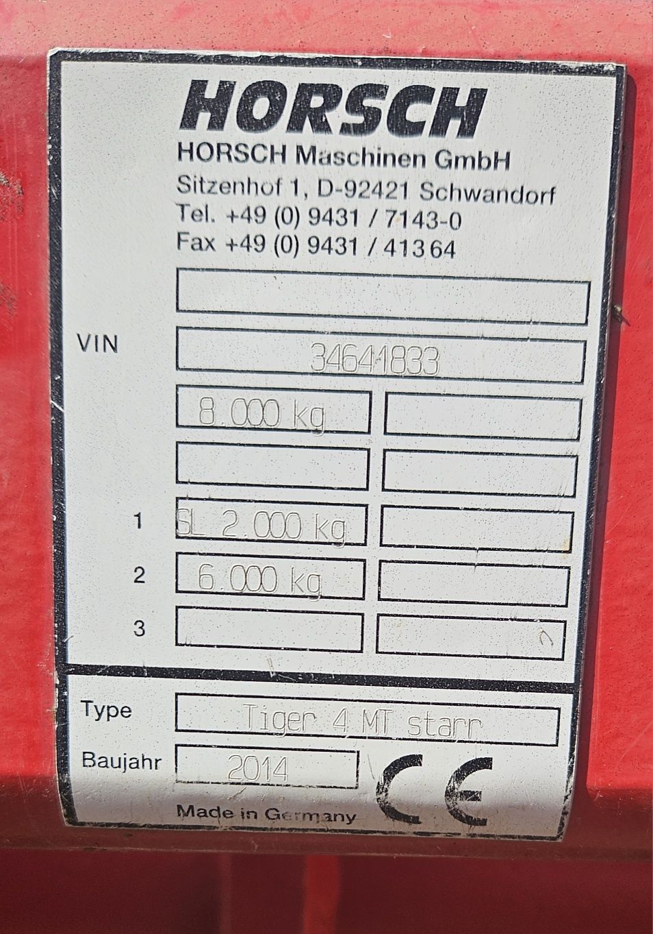 Vand Horsch Tiger 4 MT Starr
