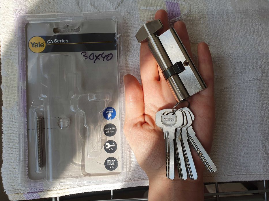 Butuc original Yale 30/40 cilindru cu chei amprentate