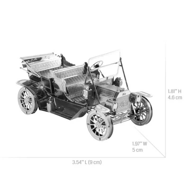 Puzzle 3D metalic Ford. Oțel inoxidabil. Macheta nu se desface.