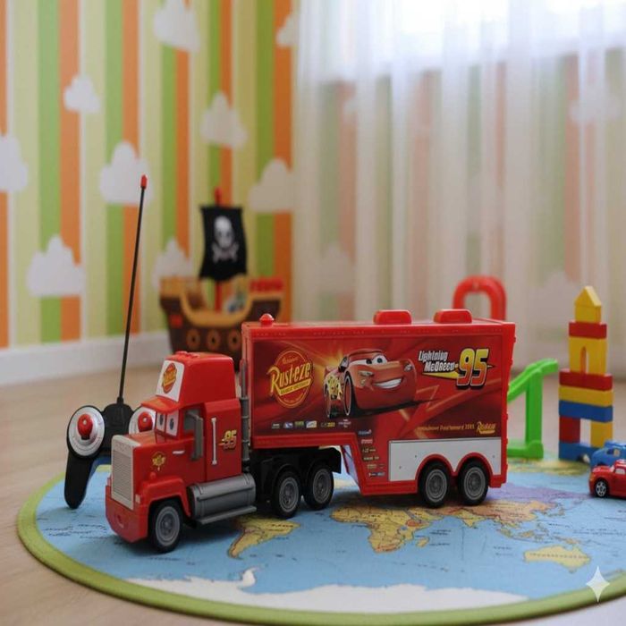 Радиоуправляем камион Mack Rust-eze Transporter с Мълнията Маккуин