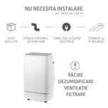 Aer conditionat portabil, Turbionaire Revigo 14, 14000 BTU, WIFI,