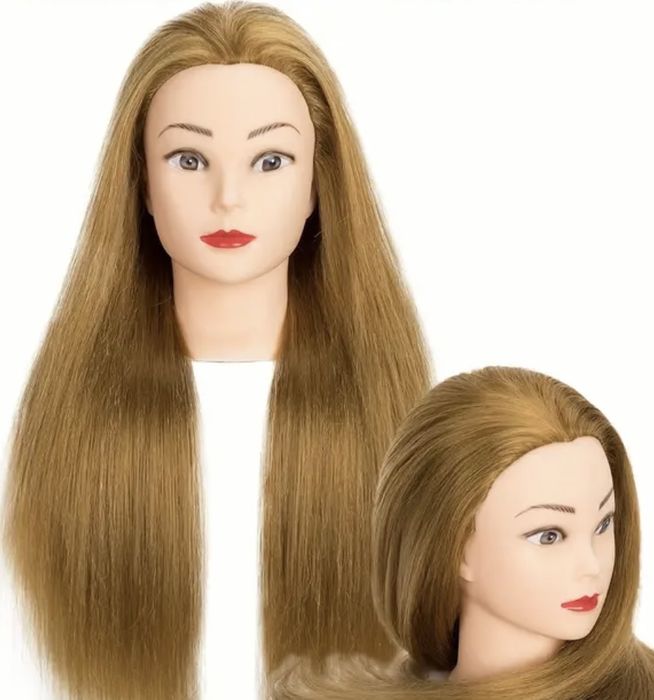 Тренировъчна глава с естествена коса