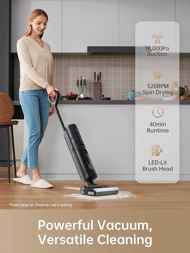 Прахосмукачка DREAME H13 Pro, вода и прах, сушене с горещ въздух