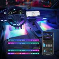RGB LED Цветна Лента Ленти за Кола дистанцио осветление неон автомобил