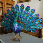 Paun decor de gradina