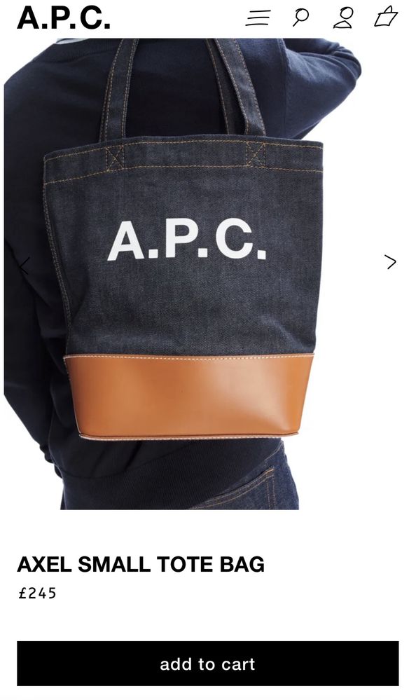 A.P.C. Axel Small Tote Bag сумка