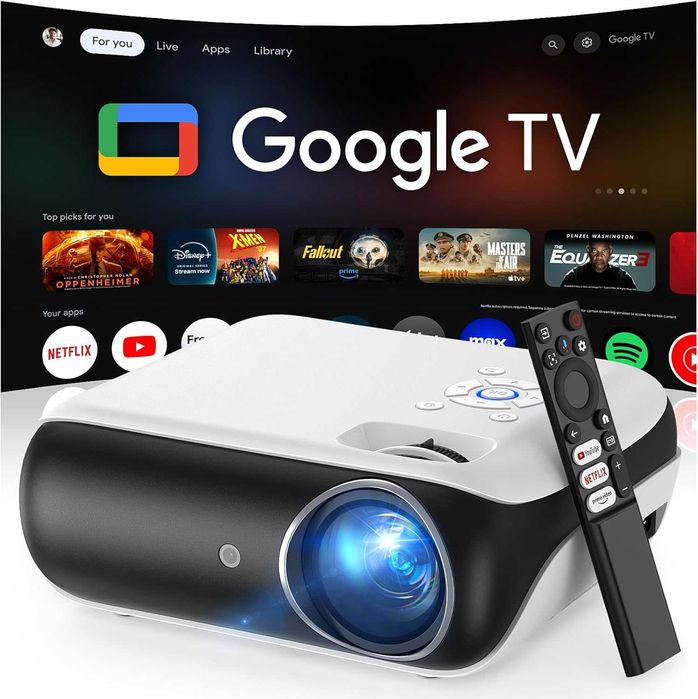 Proiector inteligent Google TV licențiat oficial, HAPPRUN 4K