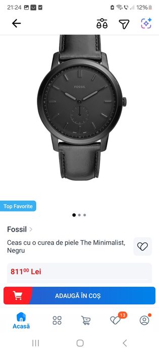 Ceas fossil nou în cutie