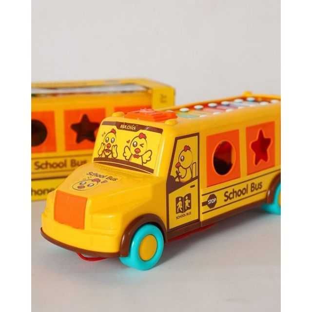 Jucarie muzicala autobuz scolar Xylofon cu forme de potrivit KOMAZI®